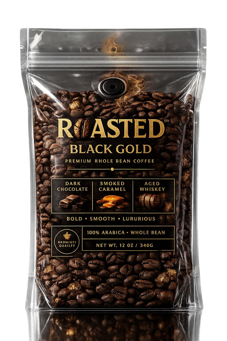 ROASTED Black Gold coffee bag