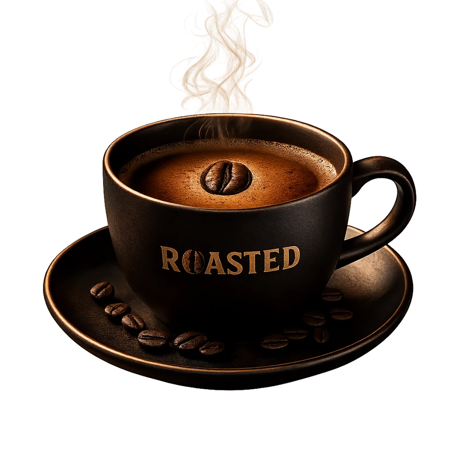 ROASTED coffee cup